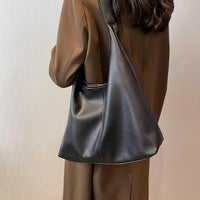 Slouchy Hobo Crossbody Bag Black Side View