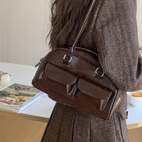 Trendy Women's Handbags PU Leather Vintage Tote Bags