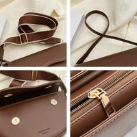 Vintage PU Leather Shoulder Bag for Women | Adjustable Crossbody Saddle Purse