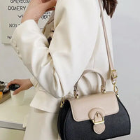Women's Vintage Contrast Colour Shoulder Bag | PU Leather Crossbody Handbag for Everyday Use