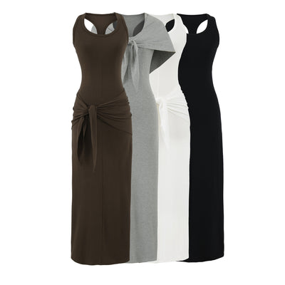 V-Neck Slim-Fit Slip Dress