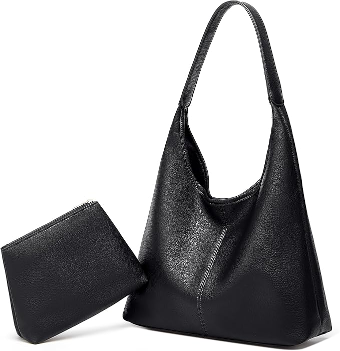 Slouchy Hobo Crossbody Bag Black