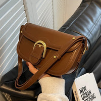 Women's Trendy PU Leather Shoulder Bag | Small Square Crossbody Purse with Zipper & Lock Closure