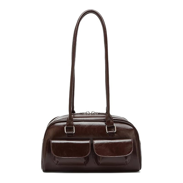 Trendy Women's Handbags PU Leather Vintage Tote Bags